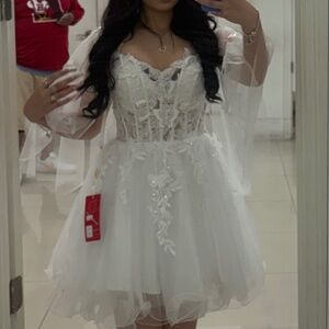 White dress graduation/formal